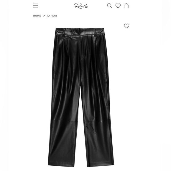 Rails Jo Vegan Leather Black Pants New! - Picture 4 of 12